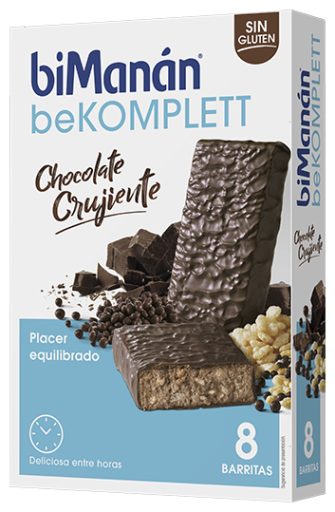 BeKomplett Crunchy Chocolate Bars 8 Units