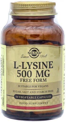 L-Lysine 500 mg 50 Vegetable Capsules