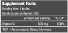 Vitamin C 500 Mg 120 Chewable Tablets