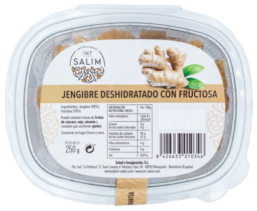 Dehydrated Ginger Sweetened with Fructose 250 gr