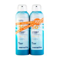 Sensilis Body Spray Invisible &amp; Light Spf50+ 2 x 200 ml