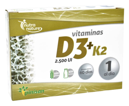 Vitamins D3+K2 60 Capsules