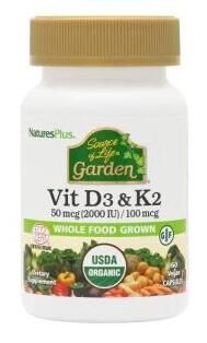 Garden Vitamin D3&amp;K2 60 Capsules